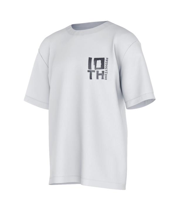 10th Crew Oversized Tee - White - Image 2