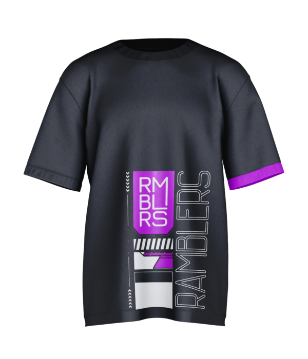 Cyber Oversized Tee - Purple