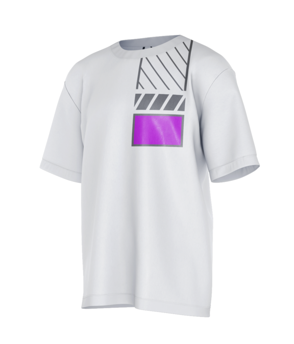 Retro Oversized Tee - Purple - Image 2